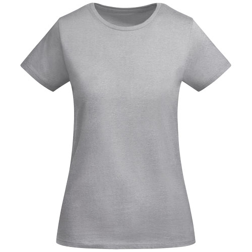 T-shirt personnalisé coton bio 175g femme Breda Roly Gris chiné
